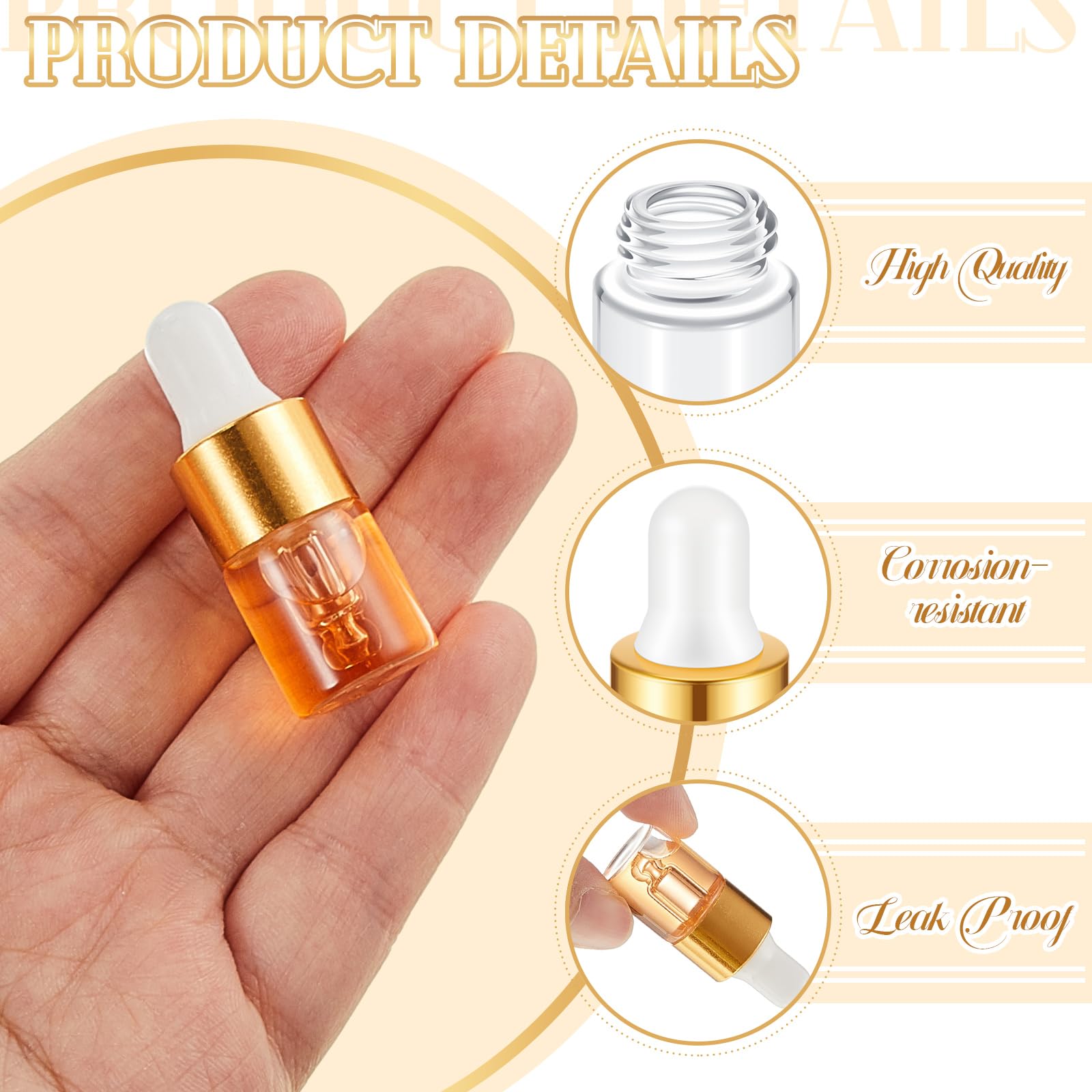 Didaey glass bottle with screw-cap ensures a secure seal.
