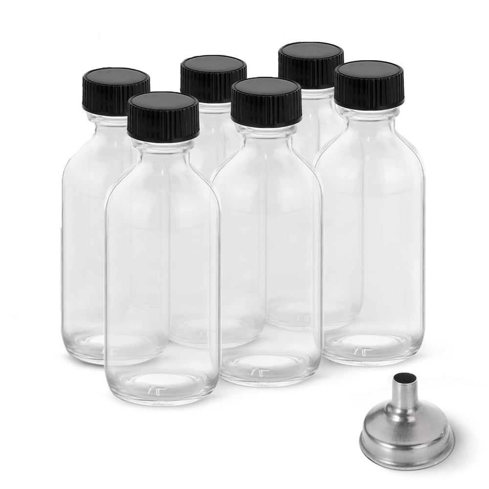 DIDITIME 6-pack 2 oz shot bottles with caps for portable beverage portions.
