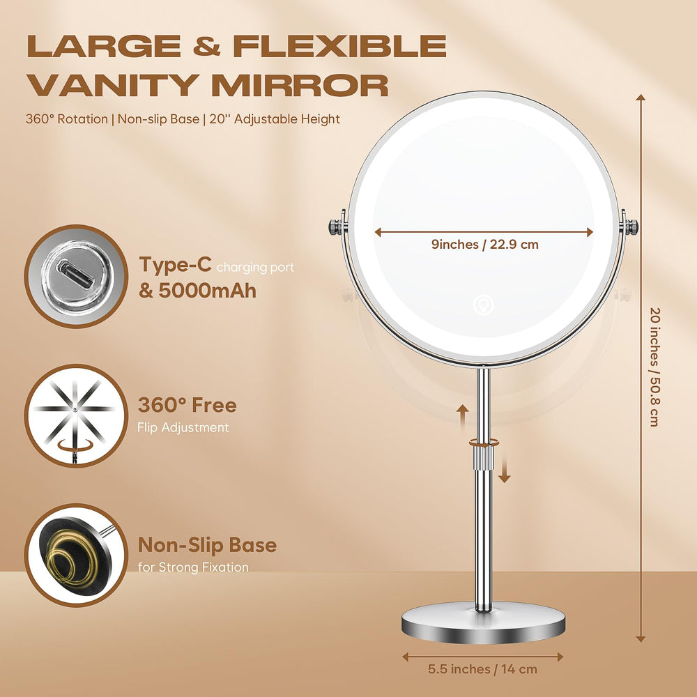 Dienmern height adjustable vanity mirror suits different heights