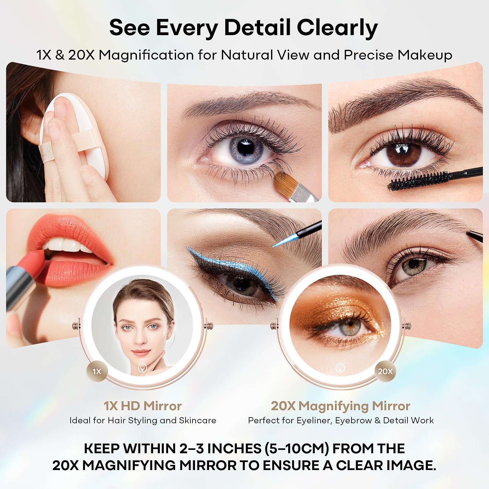 Dienmern mirror with 360-degree rotation for flexible viewing angles.