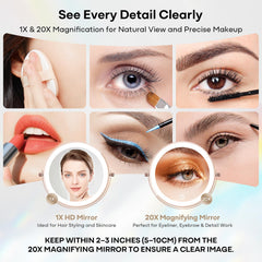 Dienmern mirror with 360-degree rotation for flexible viewing angles.