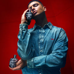 Diesel Only the Brave bottle side view showing masculine silhouette for confident daily wear.
