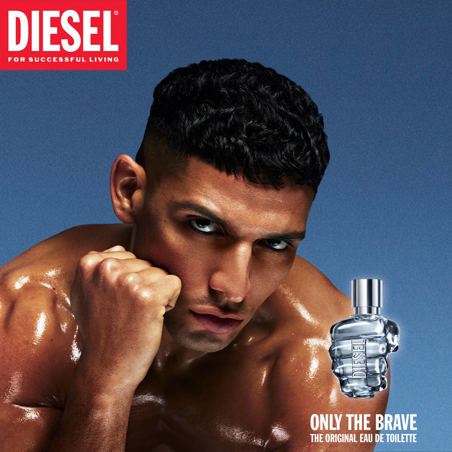 Diesel Only the Brave spray action captures how the fragrance disperses.