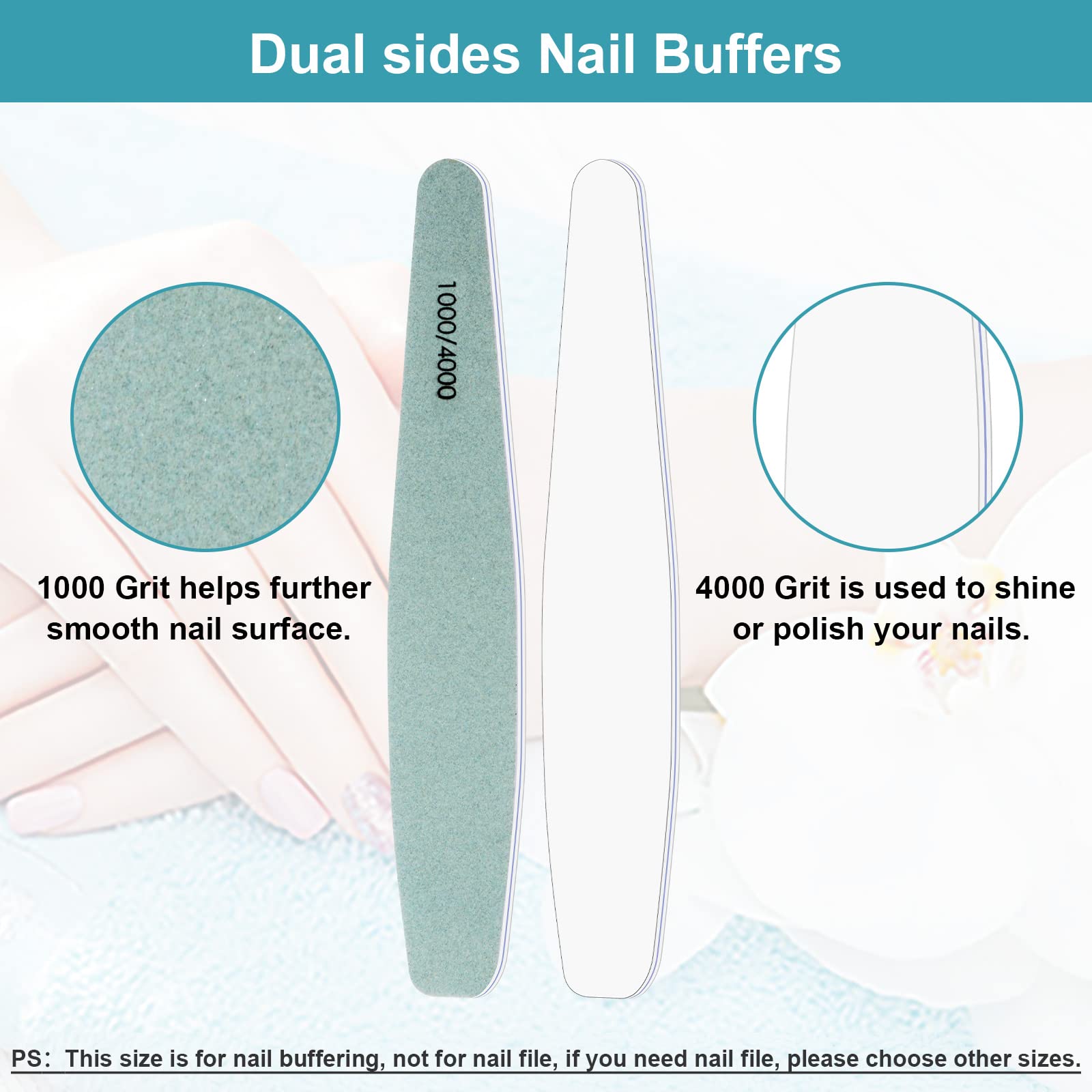 Diesisa 1000/4000 grit nail files for shaping and shining.
