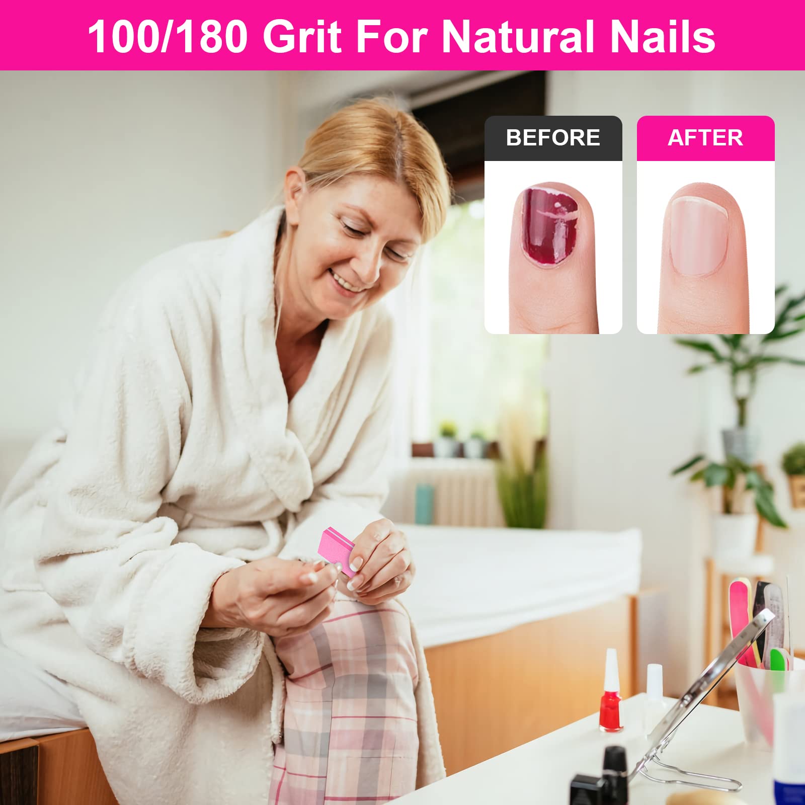 Diesisa buffer block nail file 30-count package ready for pro or DIY sessions