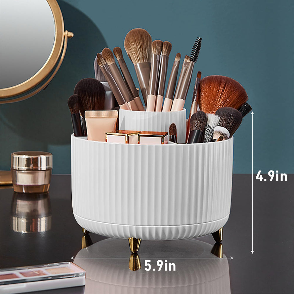 Diesisa desk vanity cosmetics storage saving counter space on the counter.