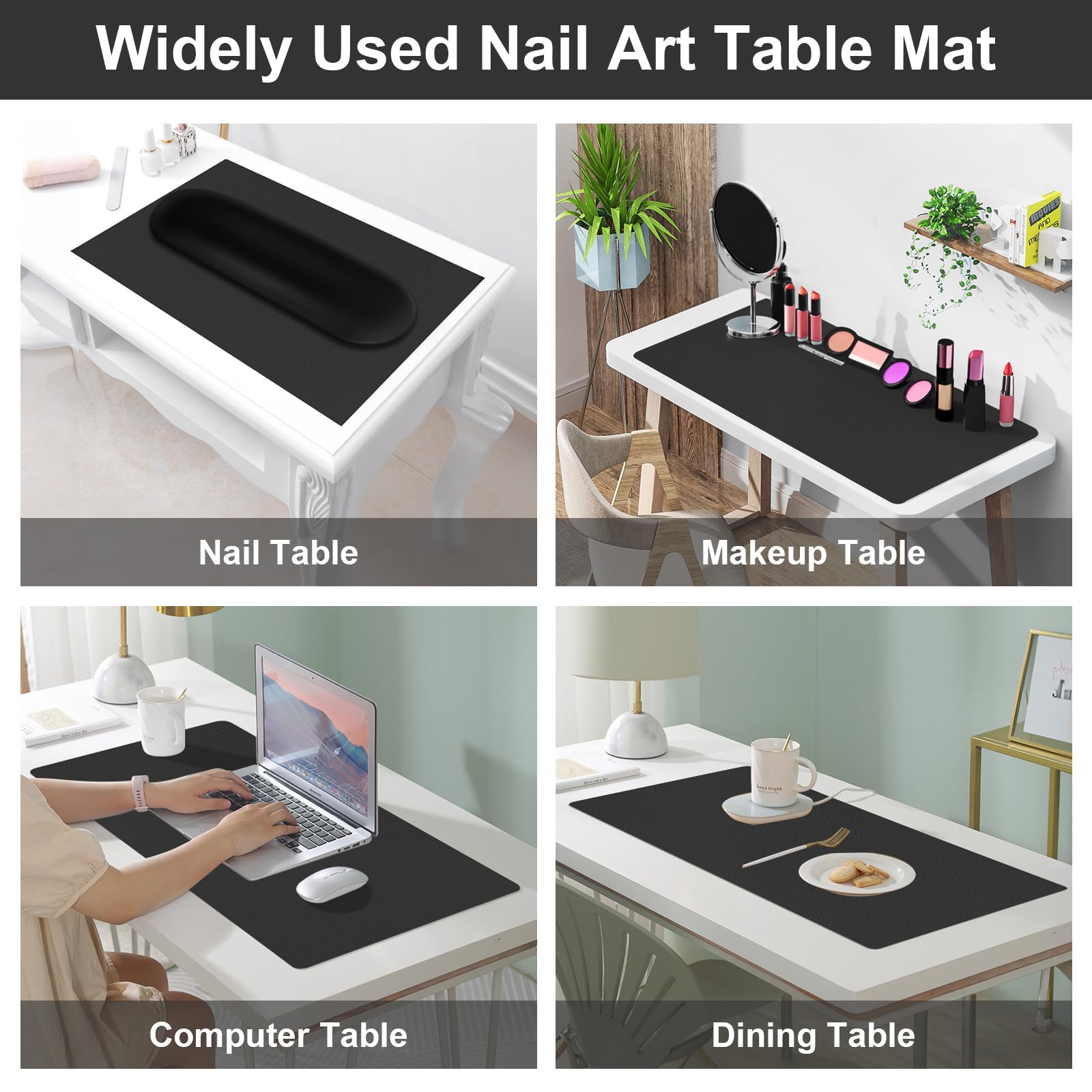 Diesisa foldable nail table pad rolls up for compact storage