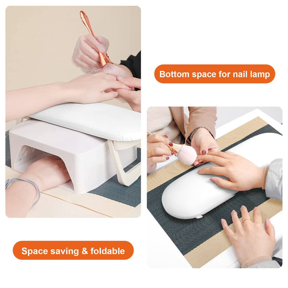 Diesisa nail arm rest anti-slip pads keep the setup stable during manicures.