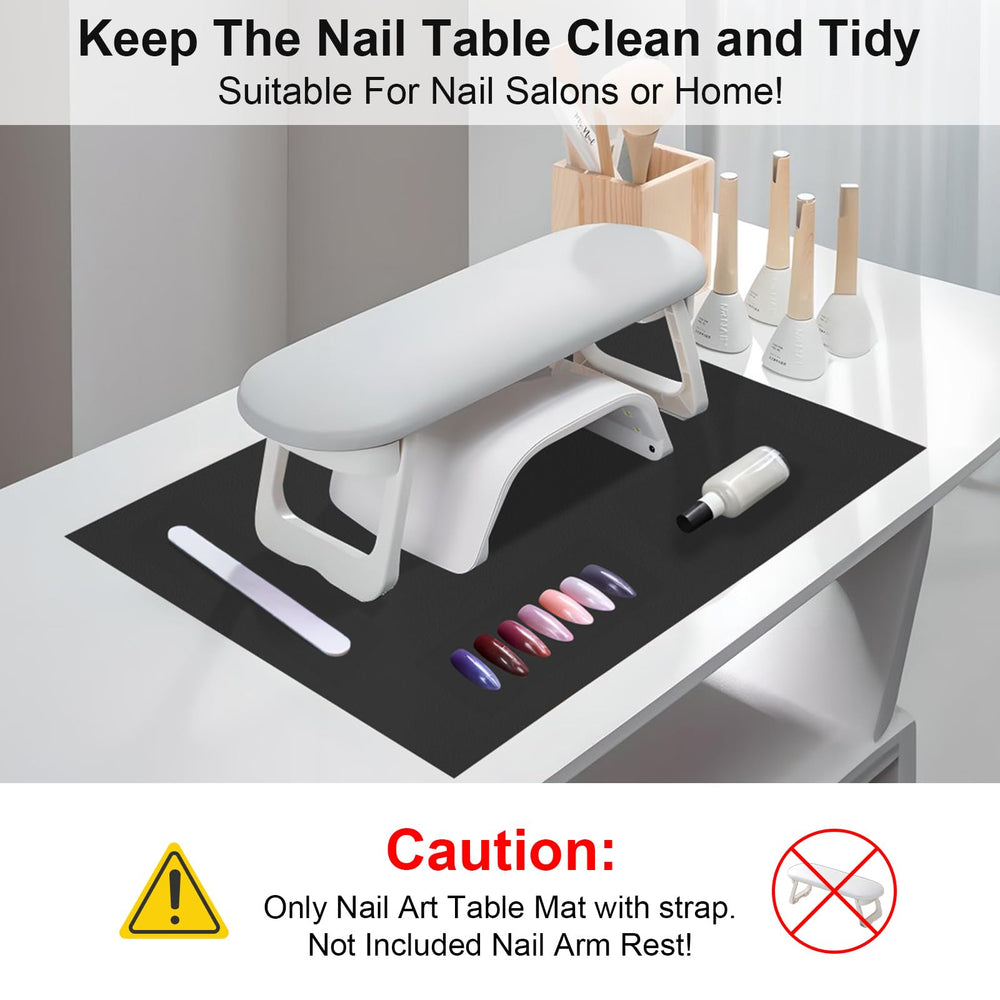 Diesisa waterproof nail table pad shields workspace from spills and stains
