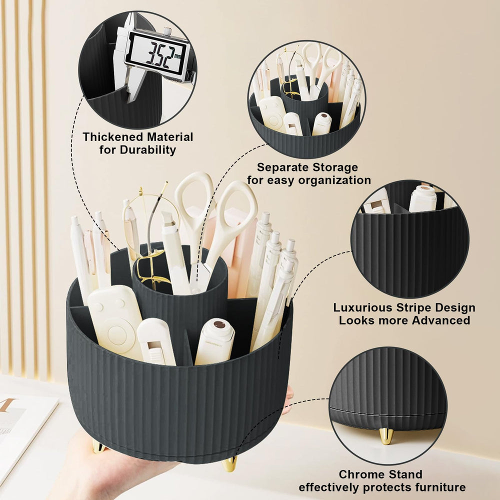 Diesisa premium plastic swivel storage designed for durability and desk safety.