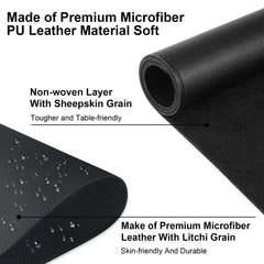 Diesisa PU leather nail mat with anti-slip surface for stable work