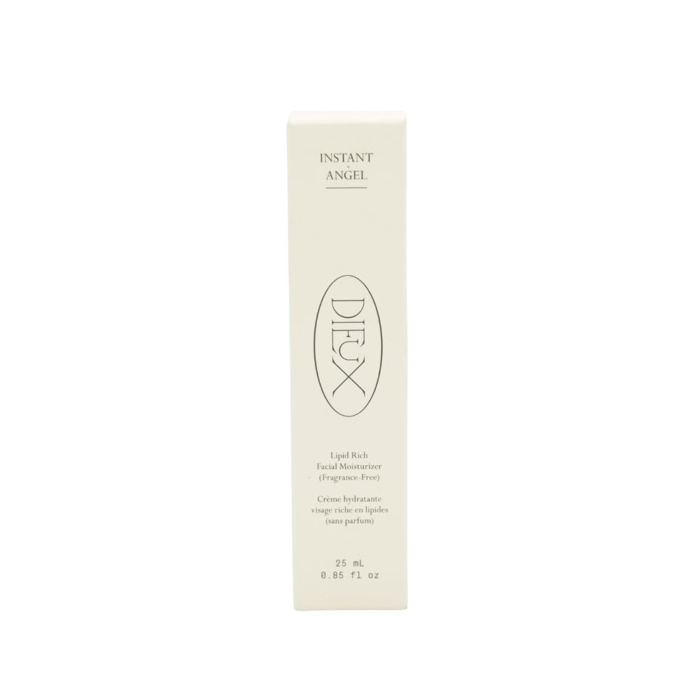 Dieux Mini Instant Angel moisturizer bottle showing lipid-rich formula for instant hydration