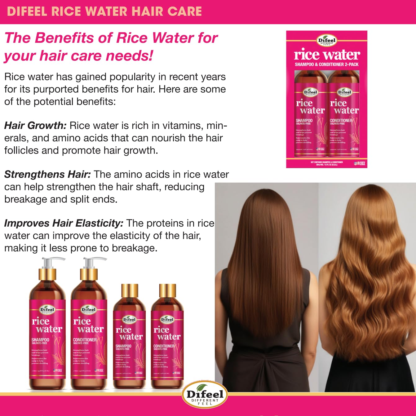 Difeel spray hidrata profundamente cabello y cuero cabelludo