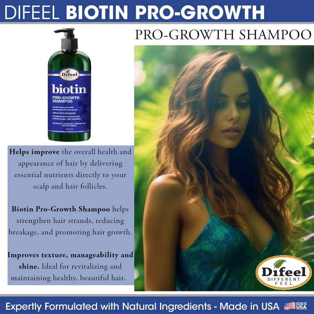 Difeel Biotin Pro-Growth Leave-In Spray bottle for easy styling and protection