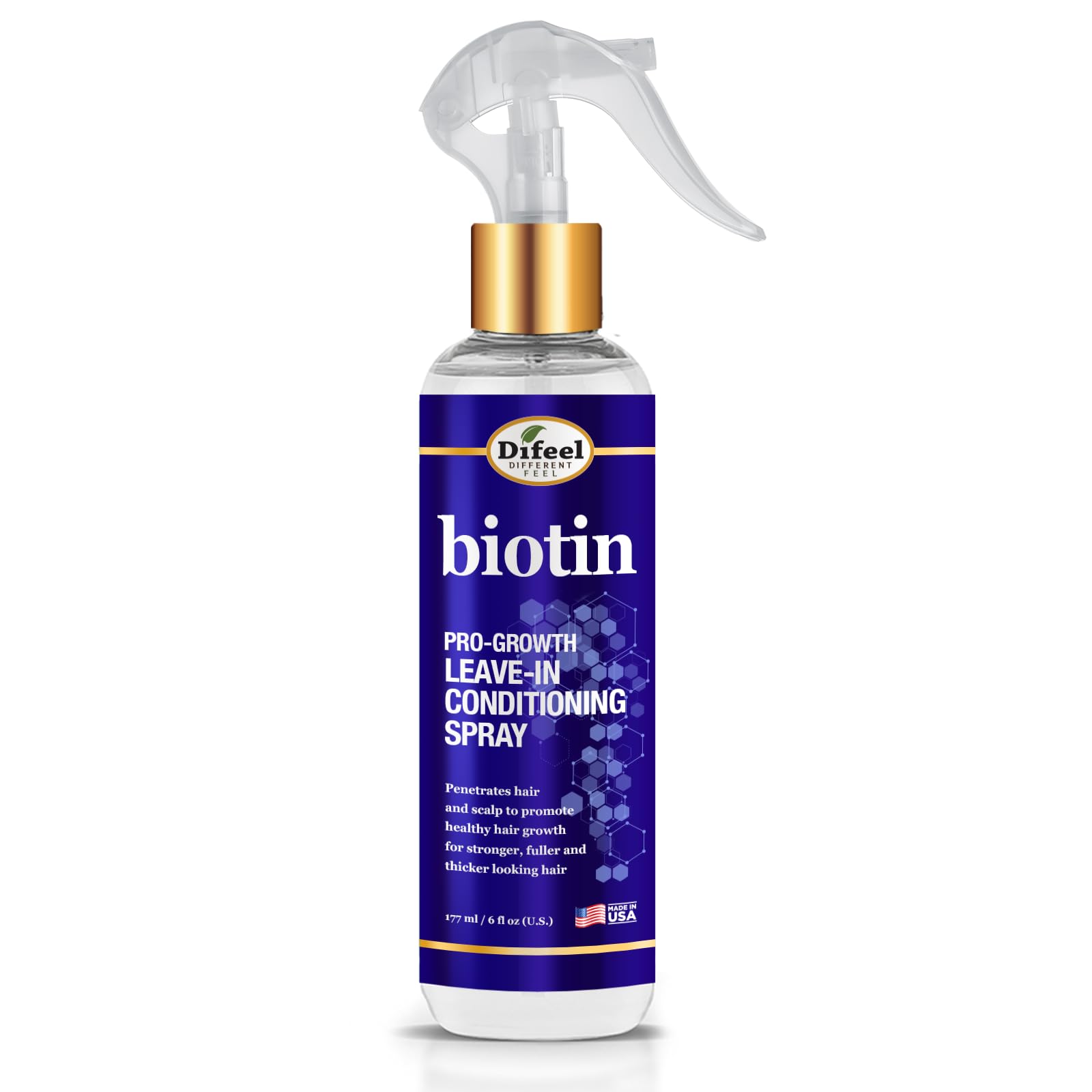 Difeel Biotina Pro-Crecimiento: botella de 8 oz para uso diario.