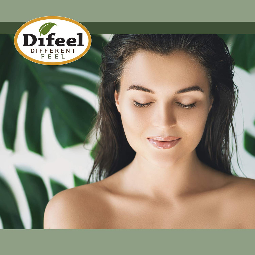 Difeel massage-through-strands close-up demonstrates even distribution and silky results.