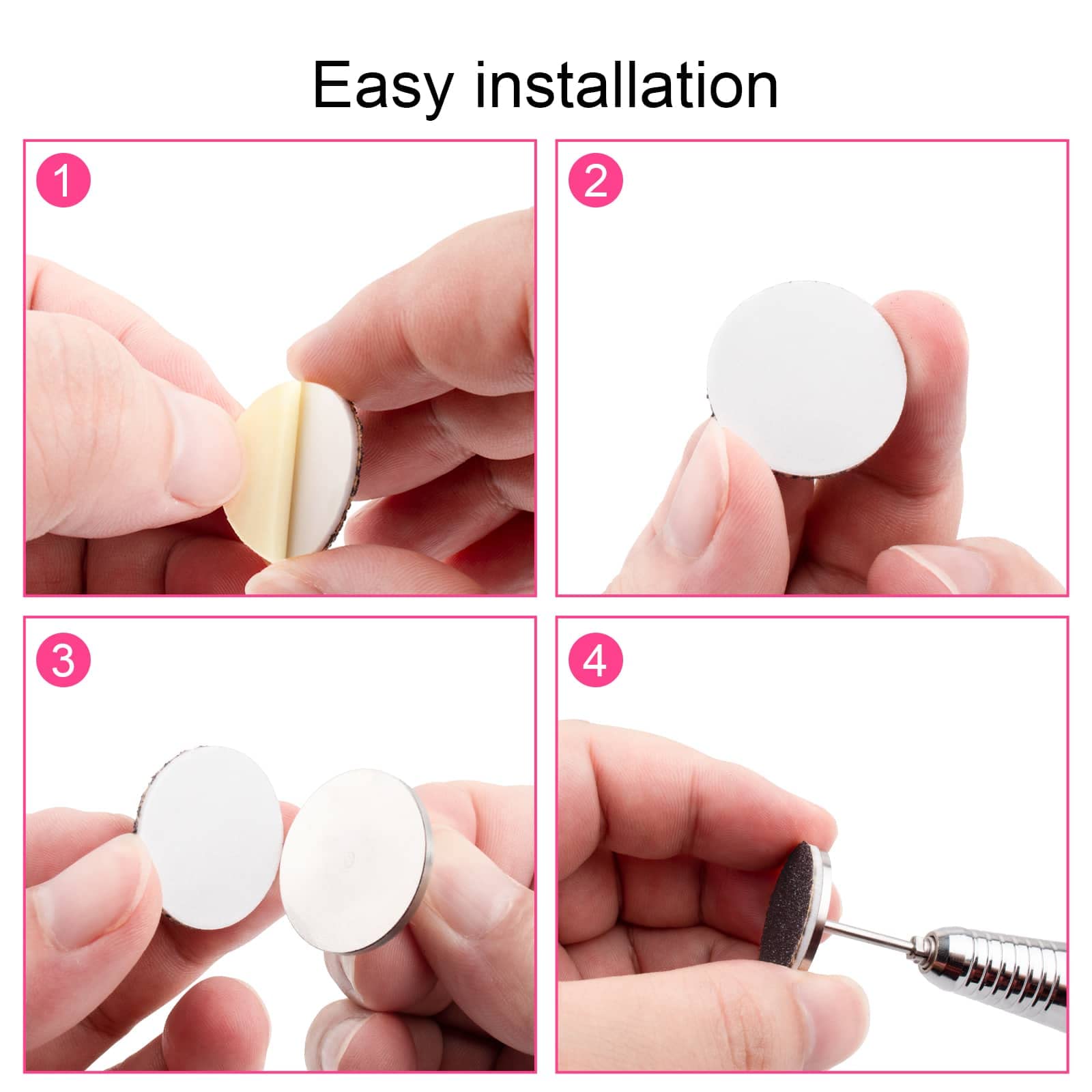 Difenni 60-piece sanding disc set for salon and home use.