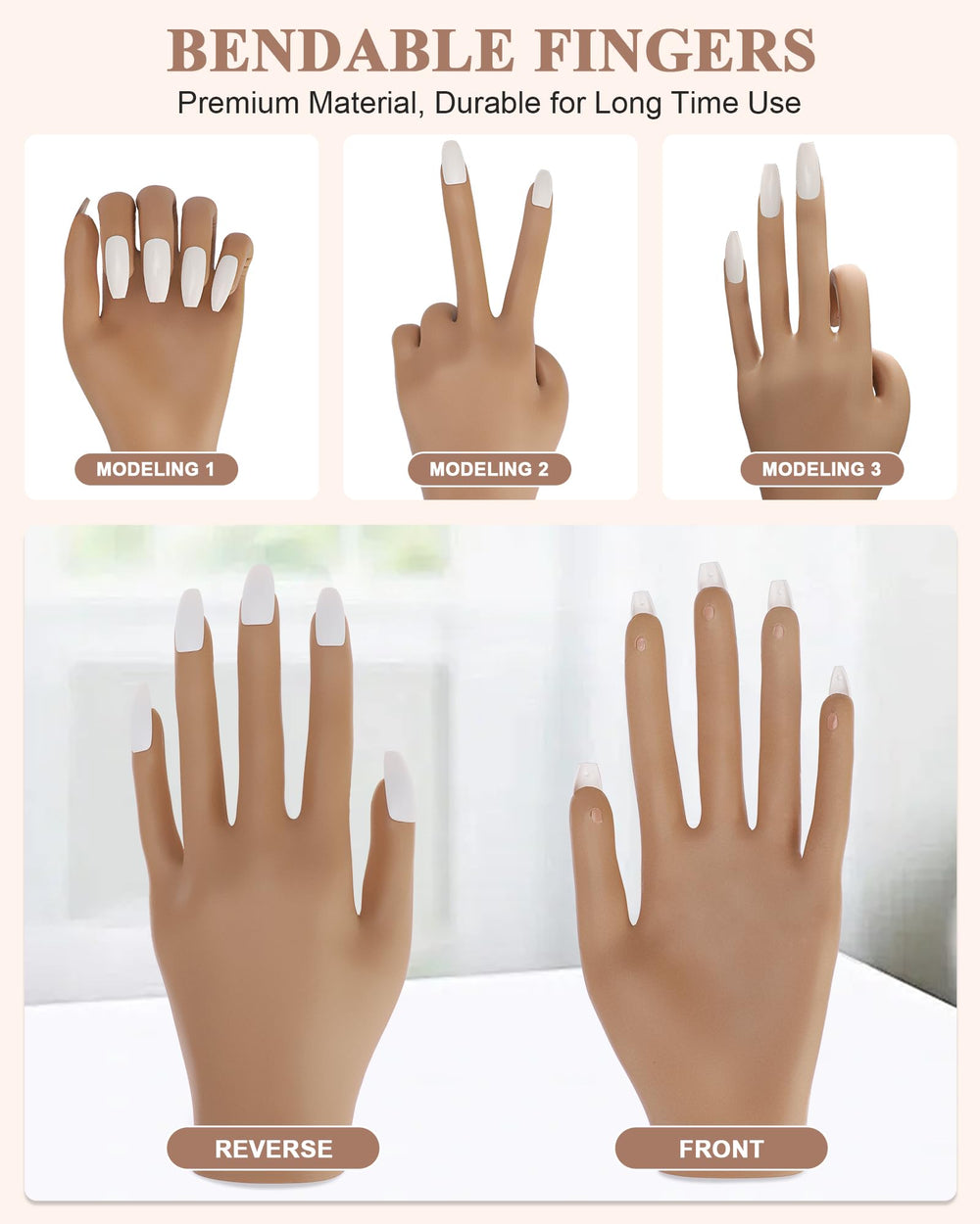 Difenni practice hand adjustable stand enables precise positioning.