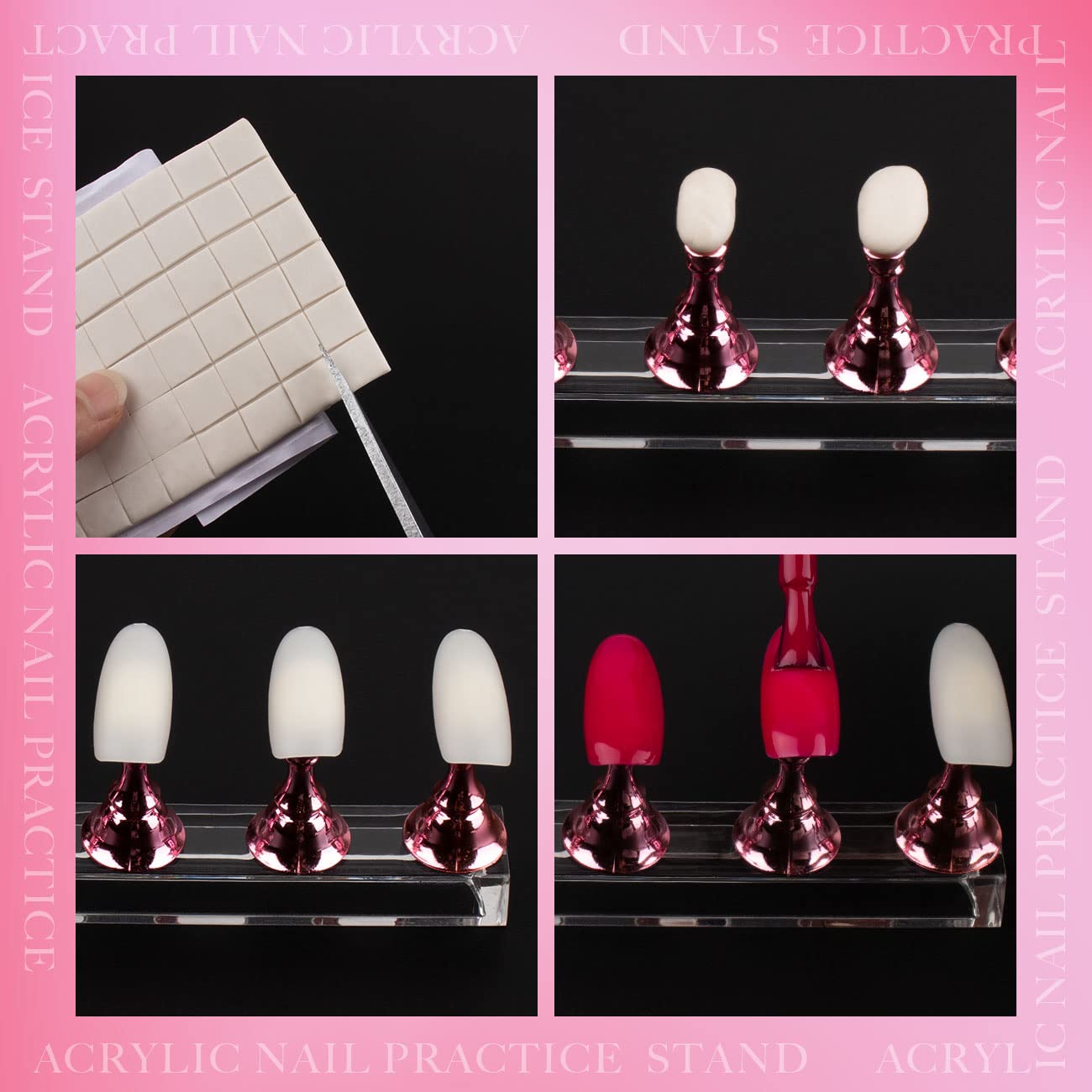 Difenni Nail Stands acrylic material promises durability and smooth surfaces