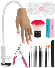 Difenni silicone practice hand with lifelike nails for realistic training.