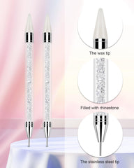 Difenni wax tips replacement bundle for continuous rhinestone placement on nails.