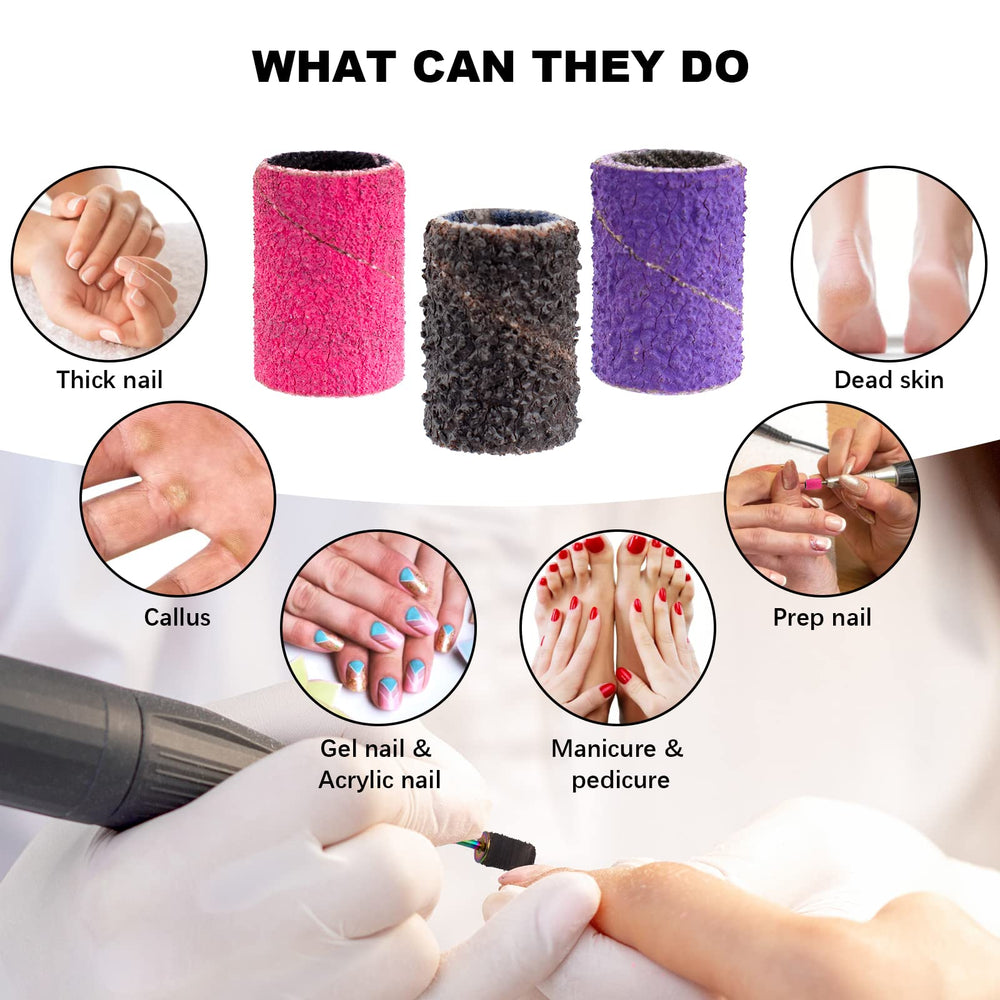 Difenni color-coded bands speed selection during nail art.