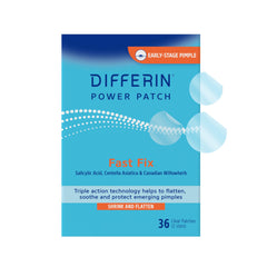 Parche visible Differin para tratar imperfecciones con cobertura discreta diurna.