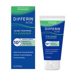 Differin botella limpiador acne espuma frente, limpieza profunda para piel propensa al acné