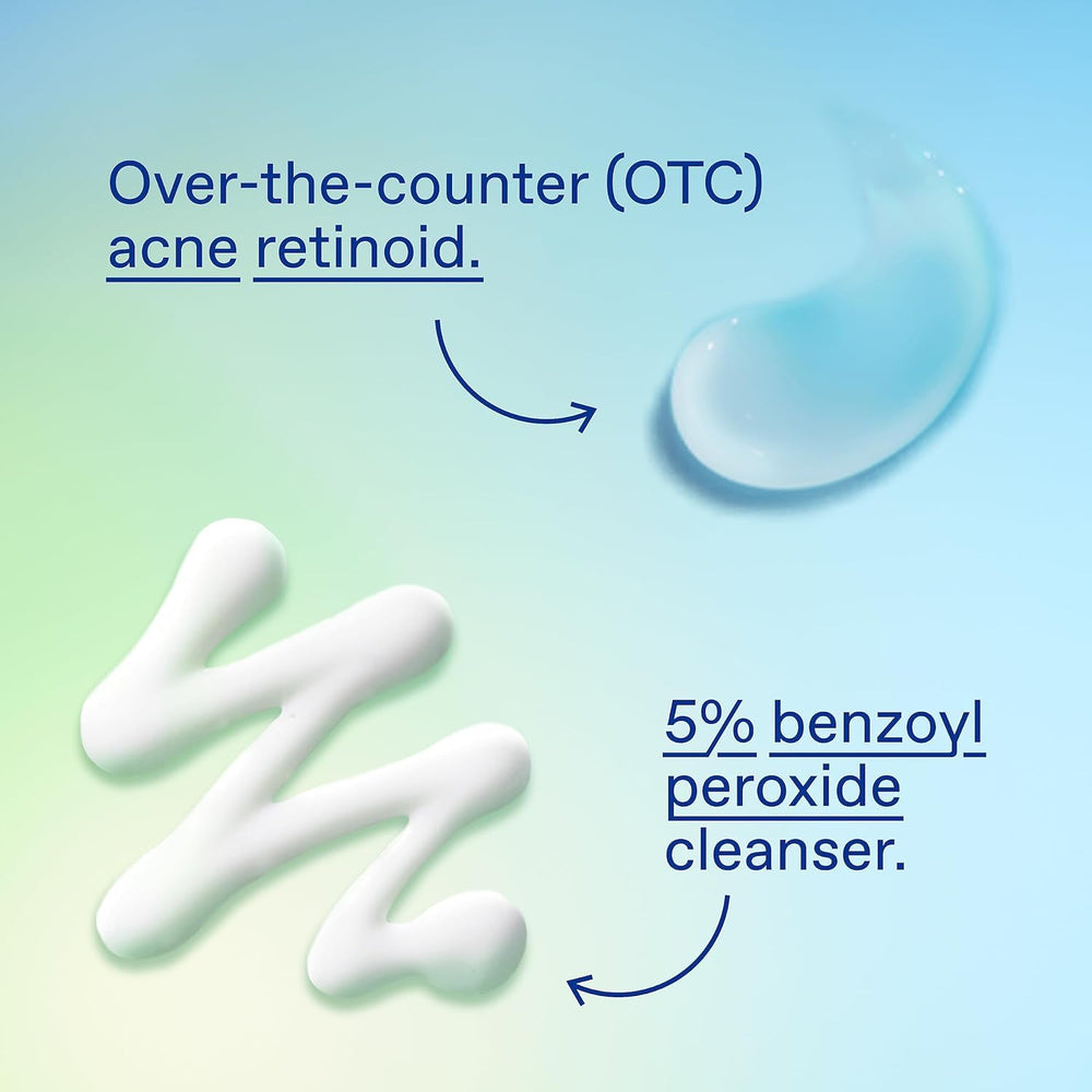 Differin Cleanser foaming bottle for gentle daily pore cleansing.