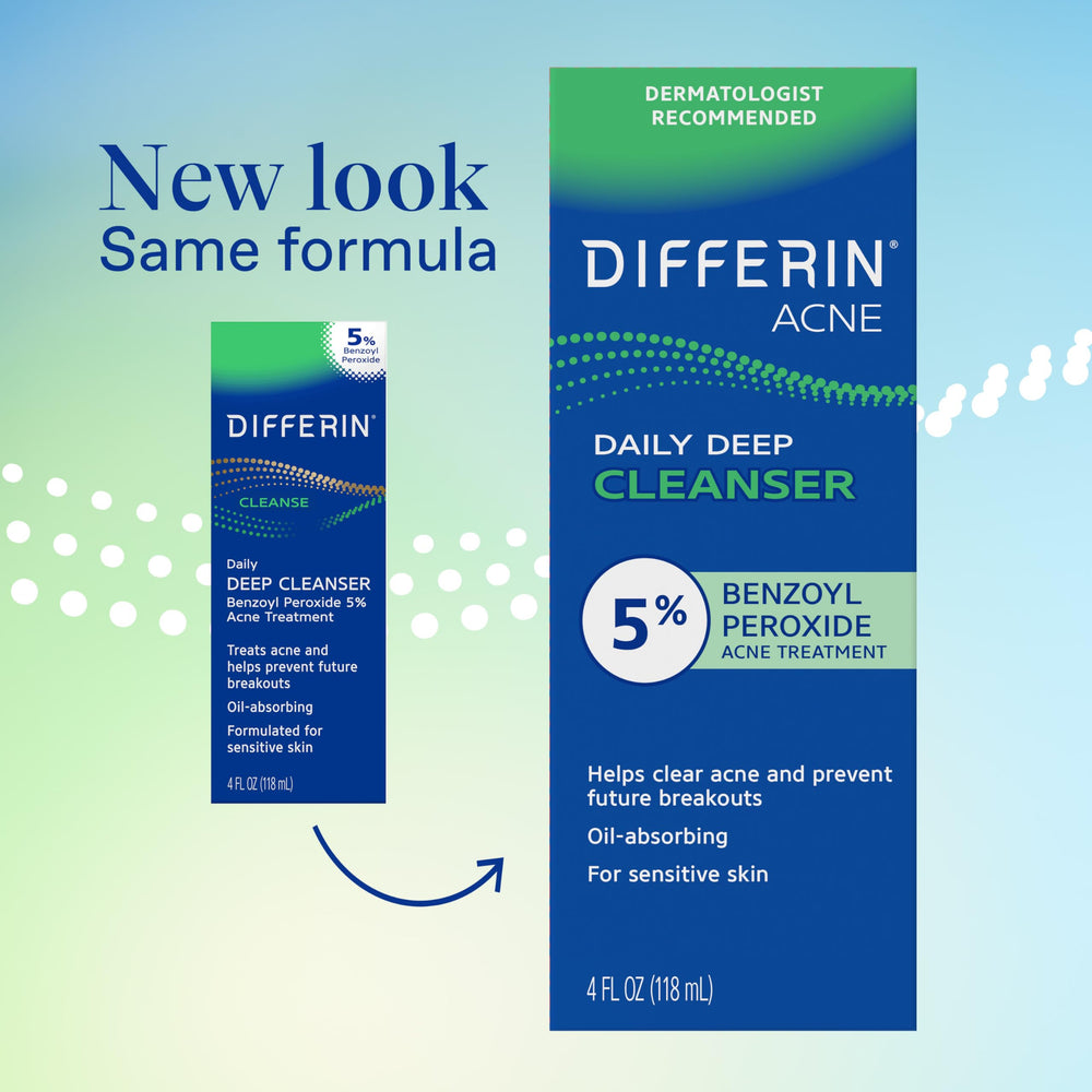Differin Face Wash foam demonstrates dual-action oil absorption for smoother skin.