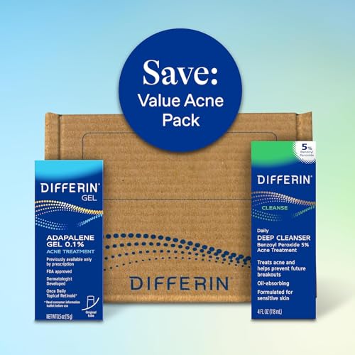 Differin dermatologist endorsement symbol on packaging boosts trust.