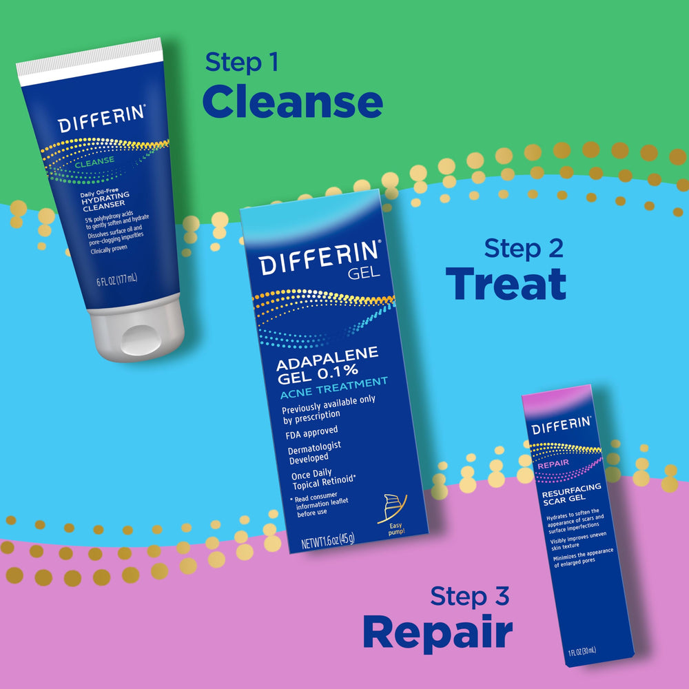 Differin Gel contiene aceite de seaberry para un efecto calmante antioxidante.