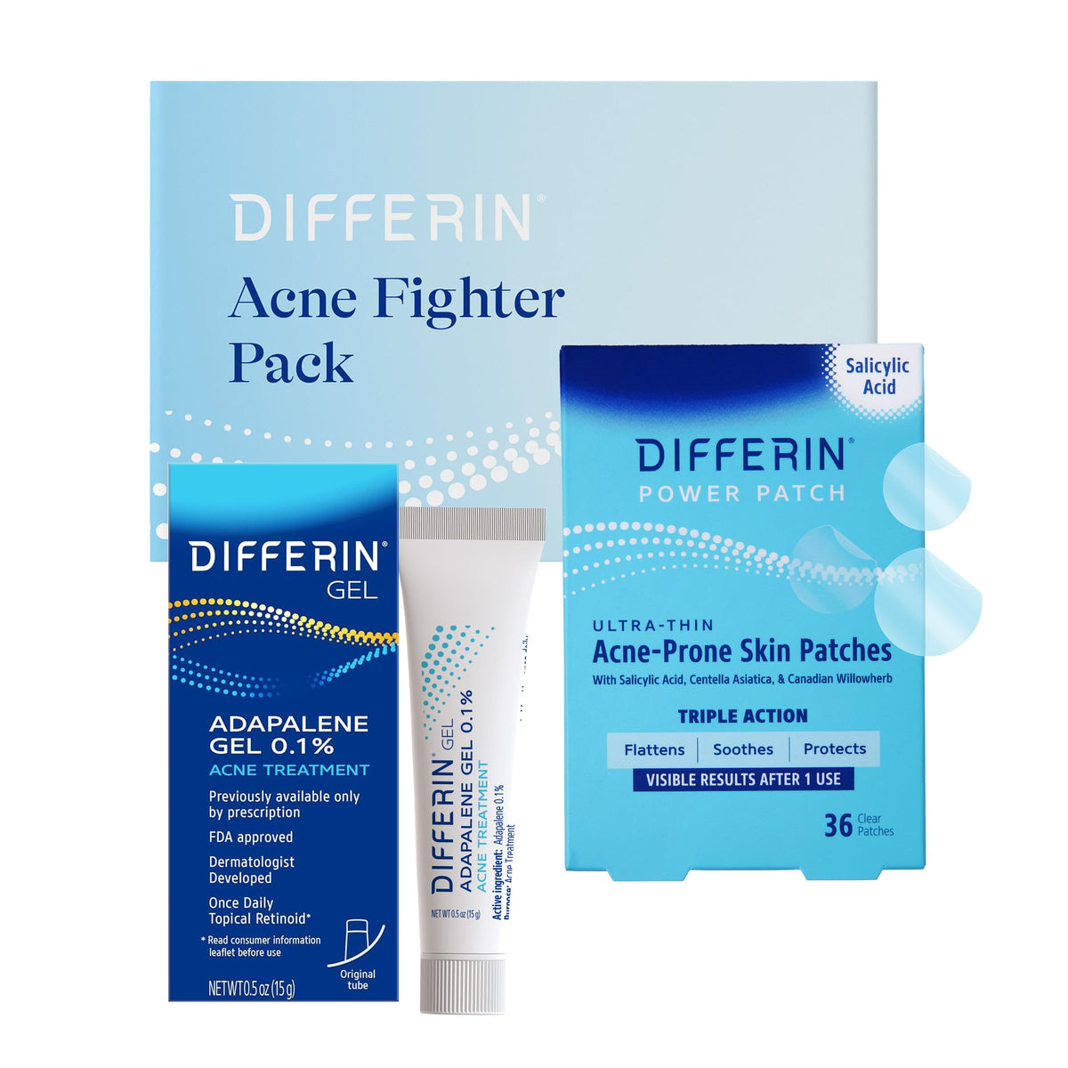 Differin gel adapalene 0.1% para rostro, tratamiento profundo de poros.