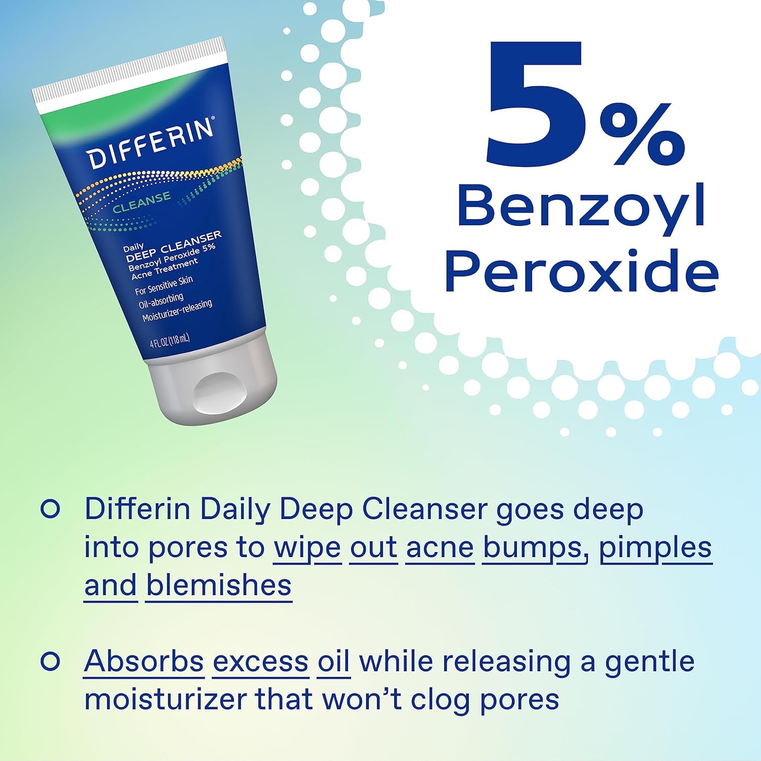Differin Gel applied at night as part of routine.