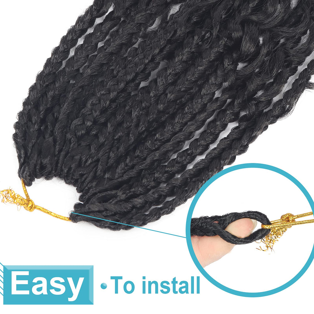 Diha Crochet Hair 14 Inch 1B black color for versatile styling.