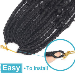 Diha Crochet Hair 14 Inch 1B black color for versatile styling.