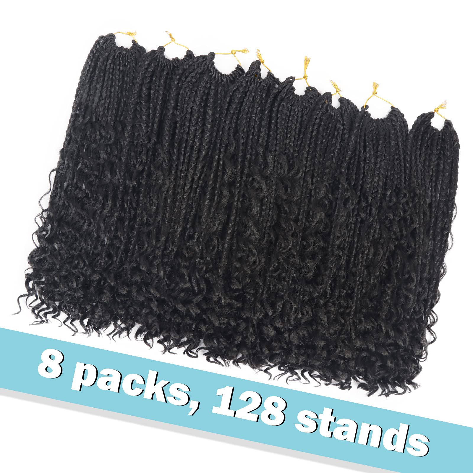 Diha Goddess Bohemian Box Braids 14 Inch neat full look for quick wear.
