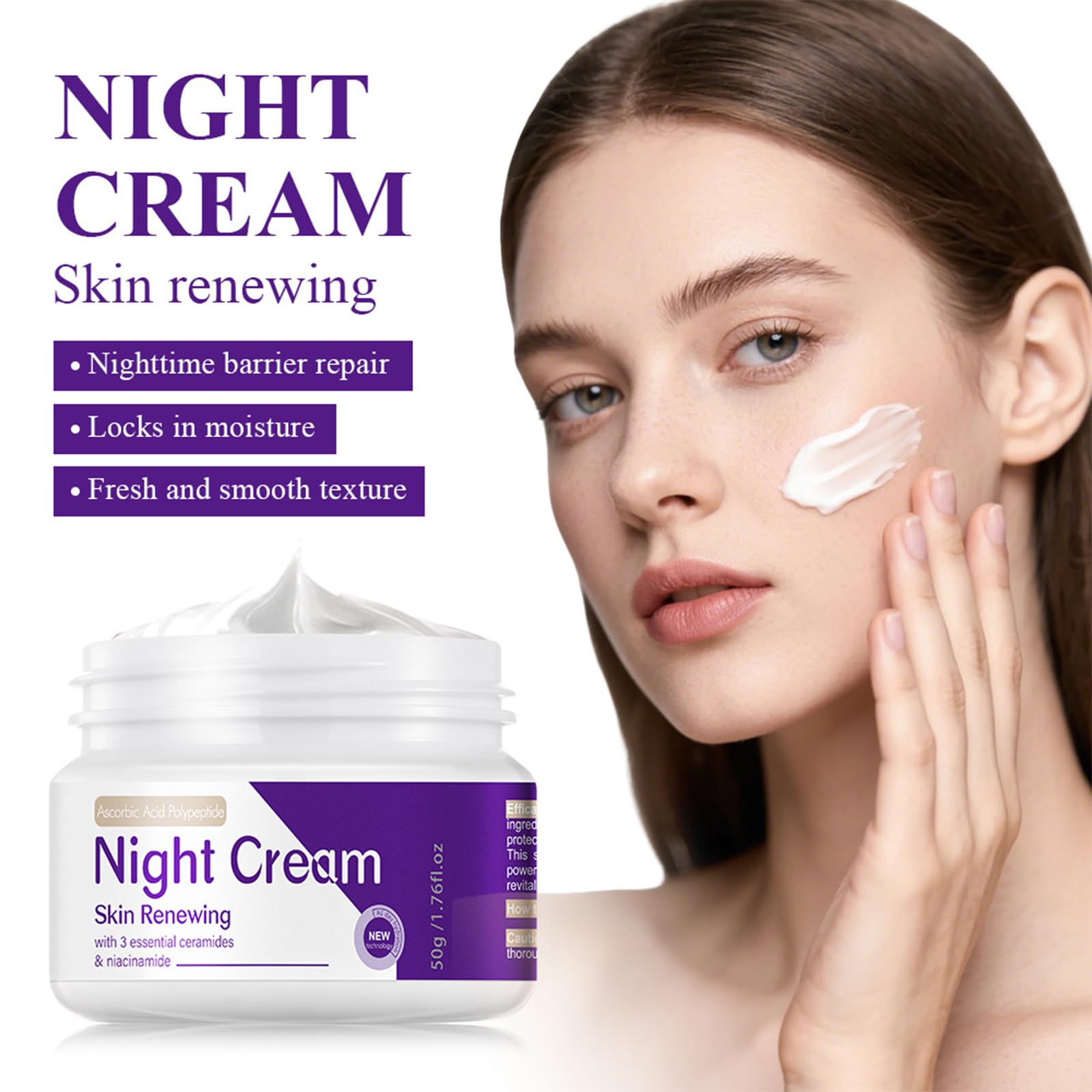 Textura ligera de DIKAYI para absorción rápida durante la rutina nocturna.