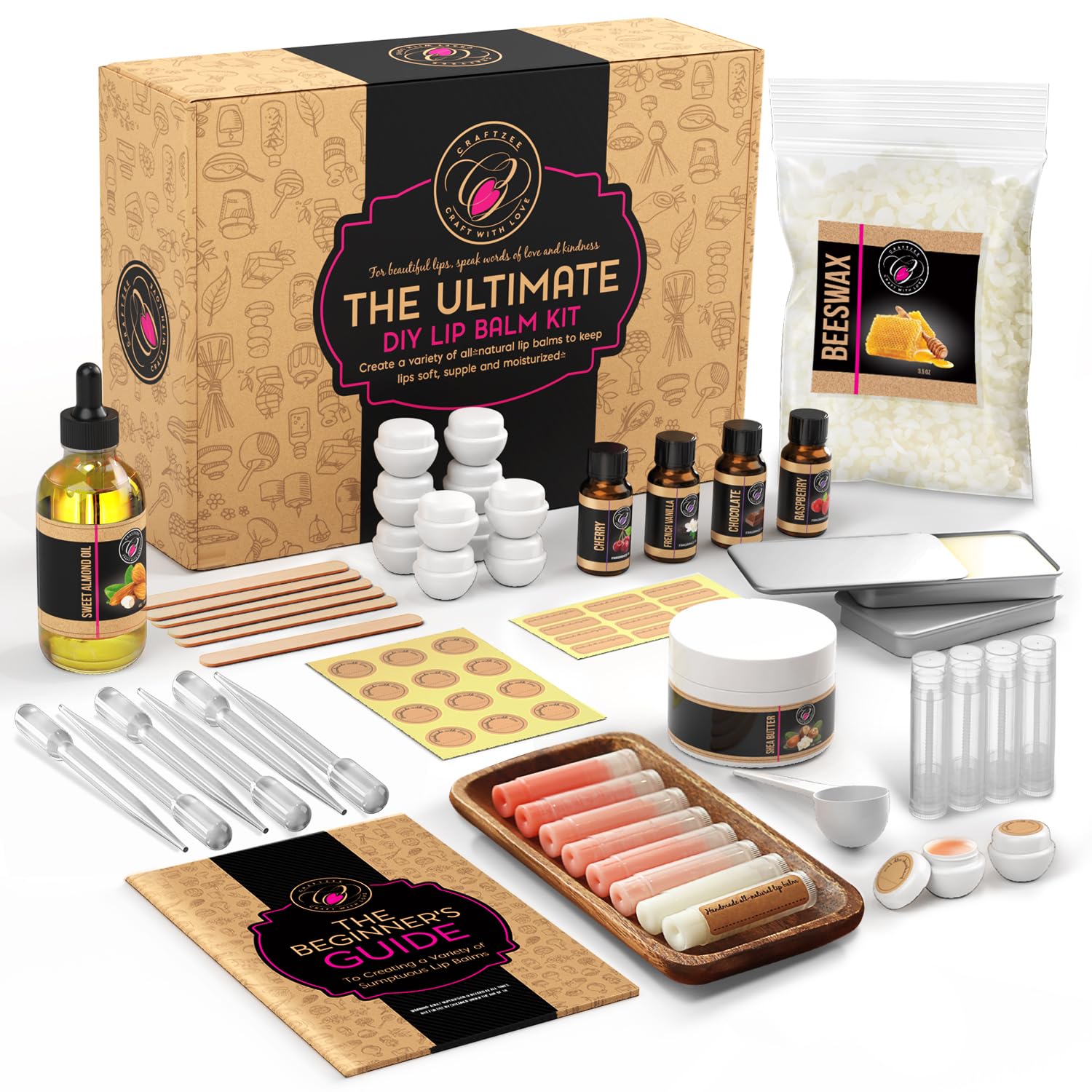 DilaBee CraftZee: kit de ingredientes para bálsamo labial, ideal para crear en casa.