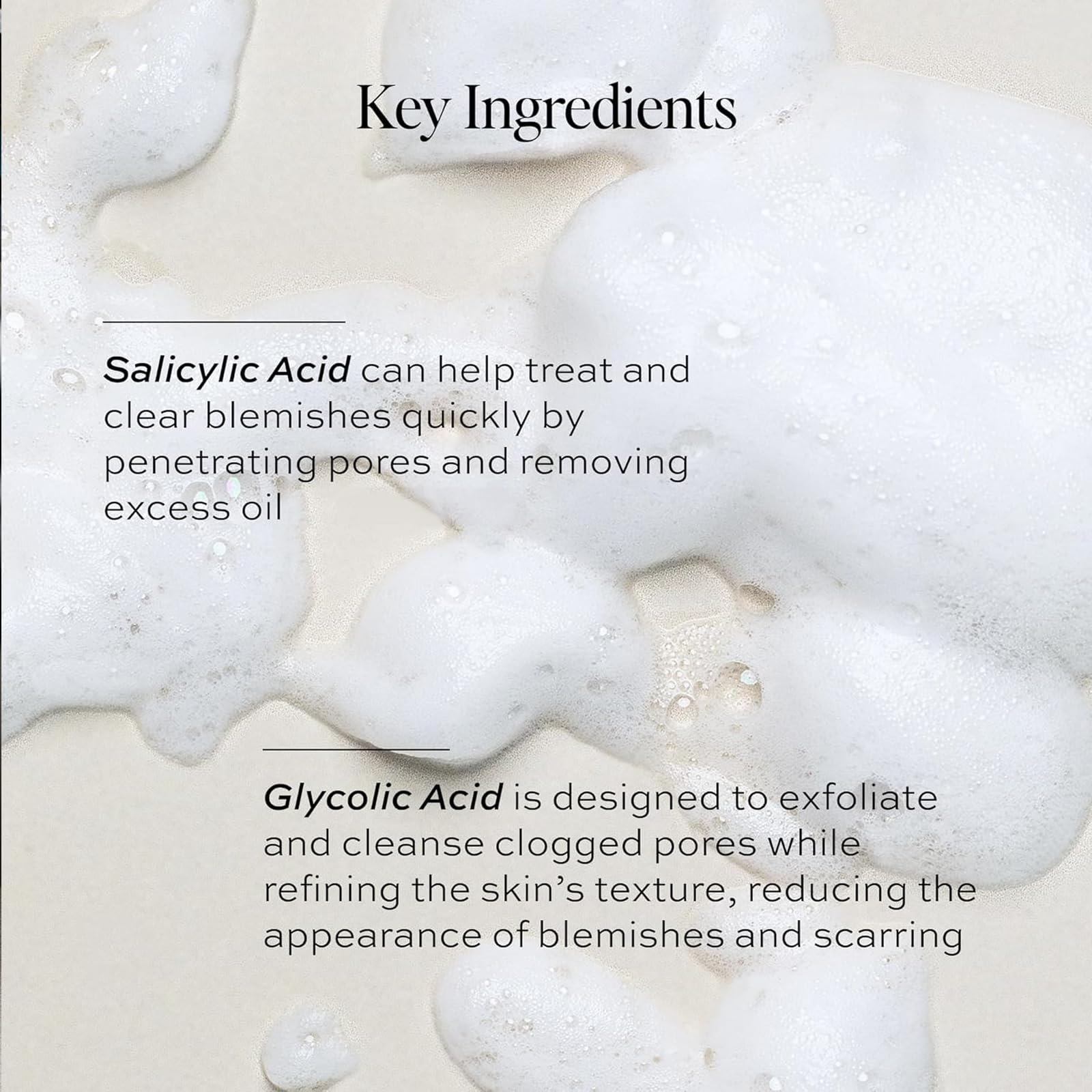 DIME Beauty Creamy Foam Cleanser being massaged on a wet face.