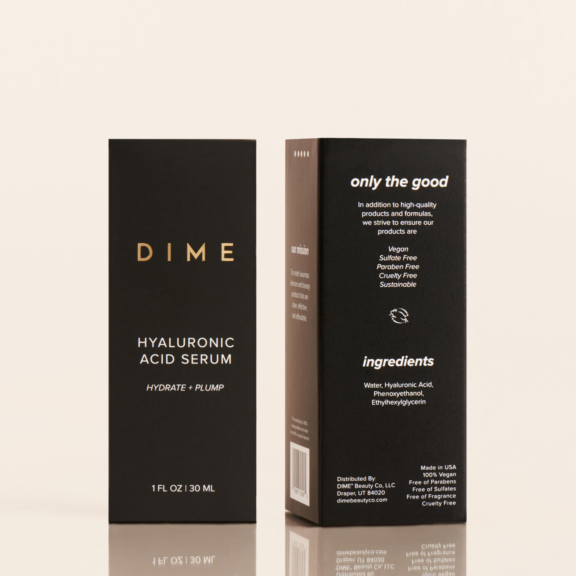 Morning skincare setup featuring DIME serum for hydration and glow.