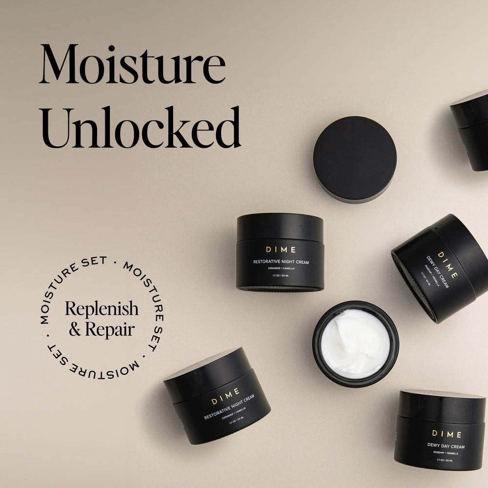 DIME Beauty Moisture Set Squalane bottle emphasizing lightweight, non-greasy hydration