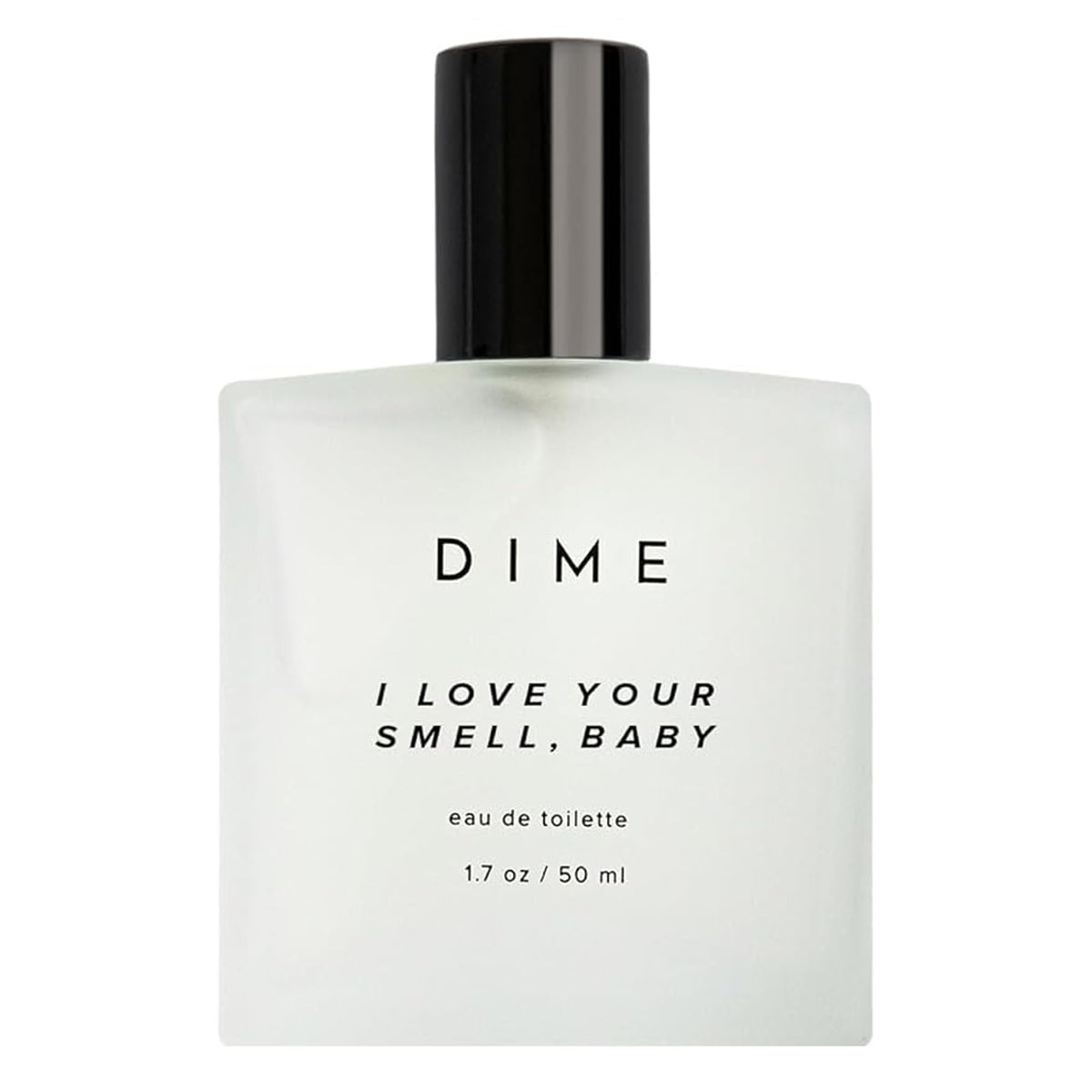 DIME I Love Your Smell Baby bottle front view, soft floral aroma for everyday wear