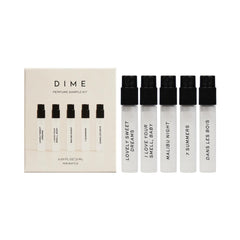 DIME Beauty Perfume Sampler packaging for gifting and travel.