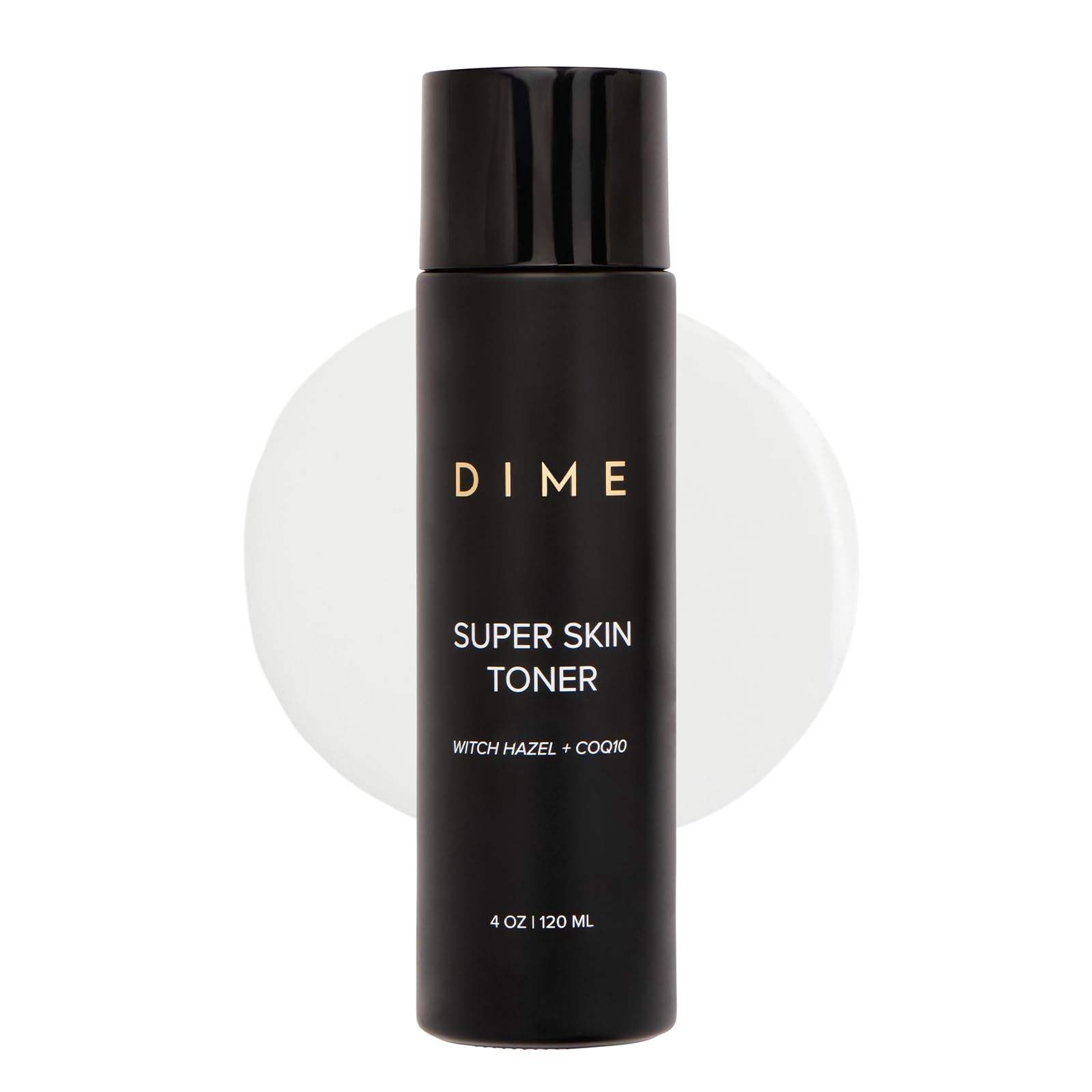 DIME Beauty Super Skin Toner bottle showcases alcohol-free hydration for pores.