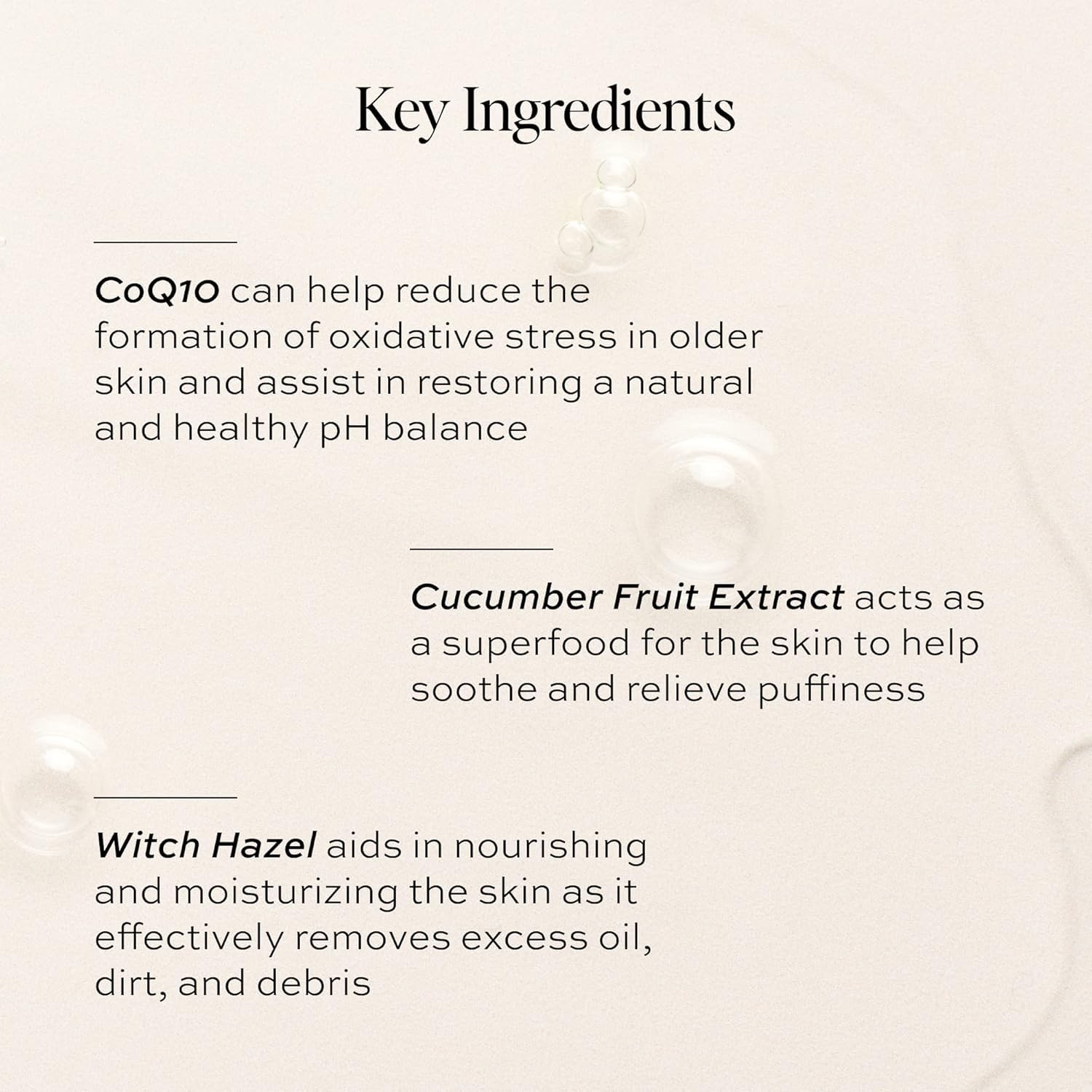CoQ10 highlights antioxidant support in the formula.