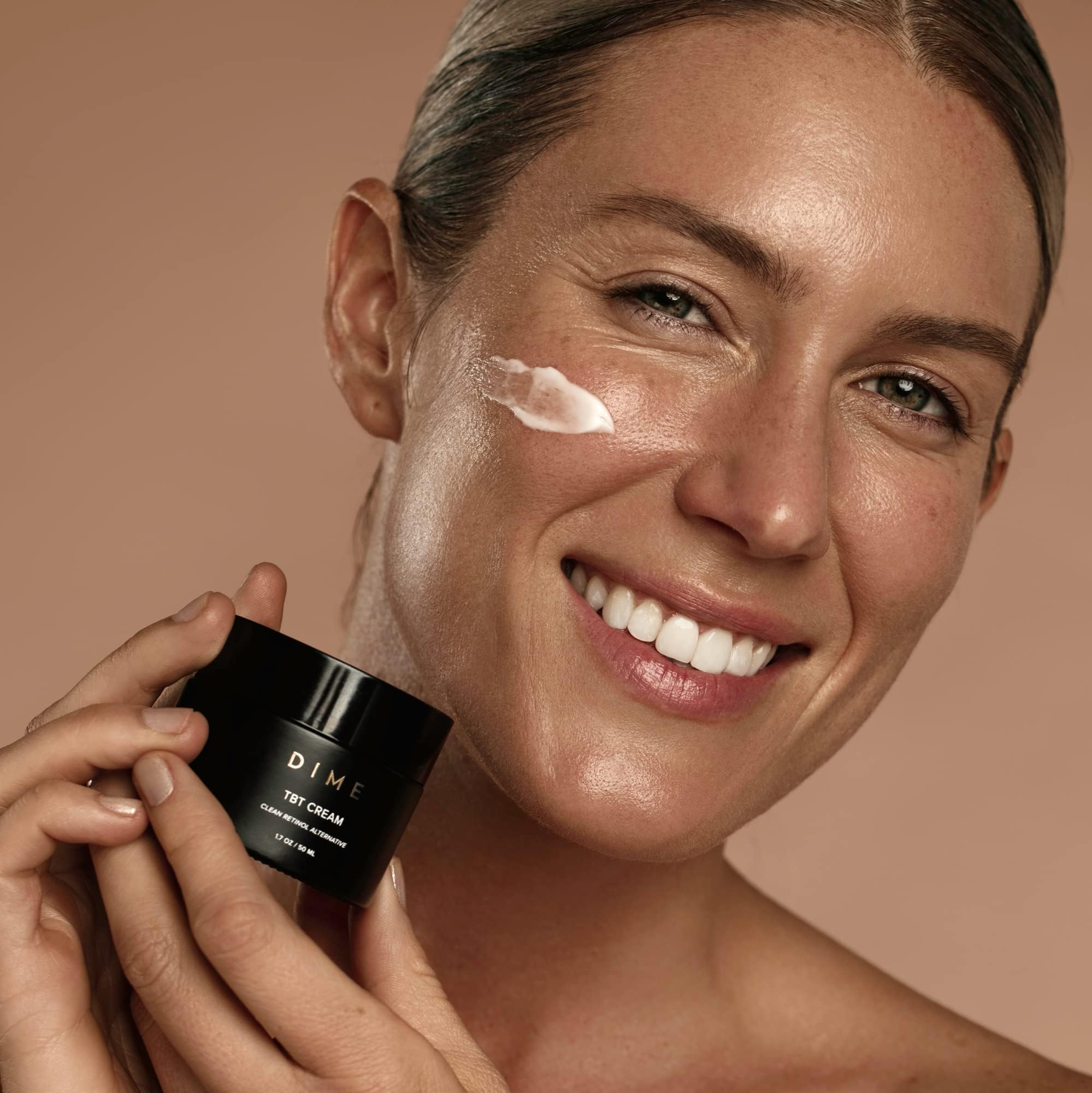 DIME Beauty TBT Cream ingredients-orobanche-rapum close-up highlights barrier-support potential.