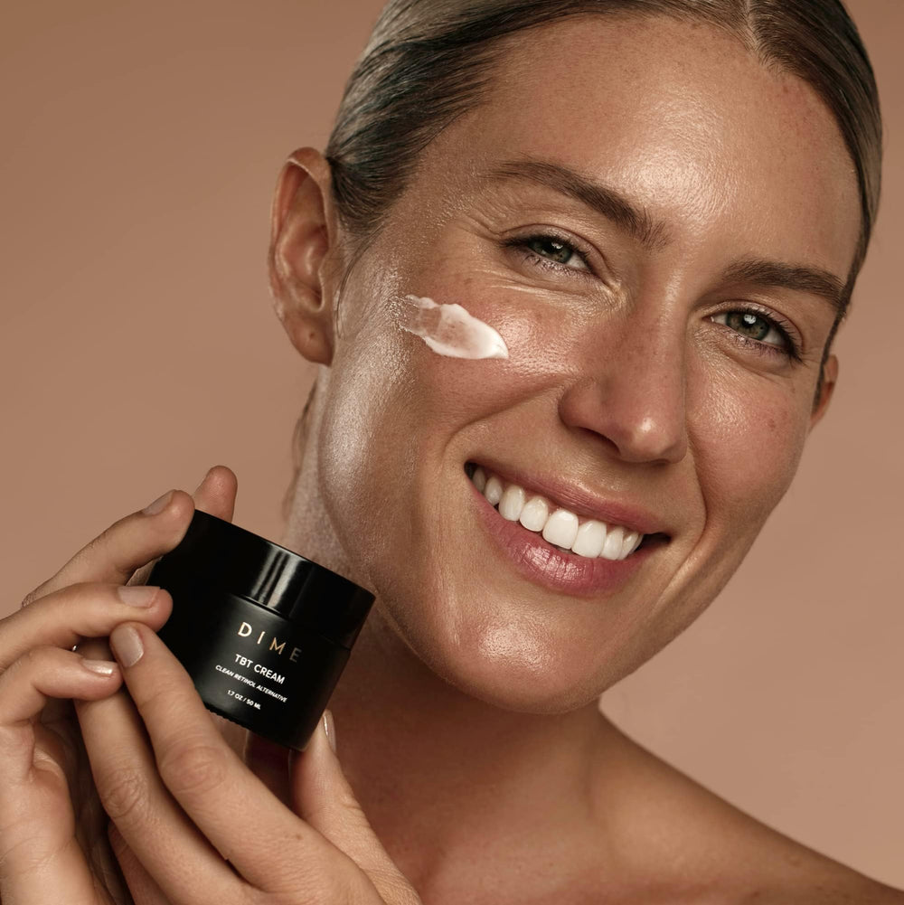 DIME Beauty TBT Cream ingredients-orobanche-rapum close-up highlights barrier-support potential.