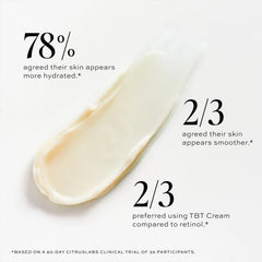 DIME Beauty TBT Cream texture-swatch showing creamy texture ideal for night skincare.