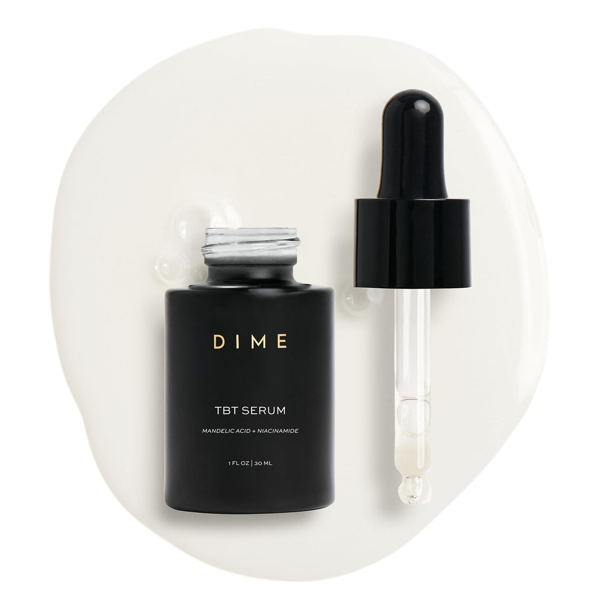 DIME Beauty TBT Serum bottle front for daily hydrating skincare.